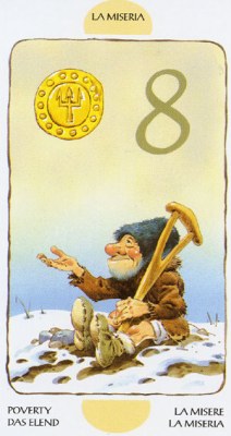 Таро Гномов. МА - Монеты EightOfPentacles