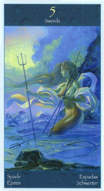 Таро Сирен (Tarot of Mermaids). Галерея, значение карт. Гадание. - Страница 2 FiveOfSwords