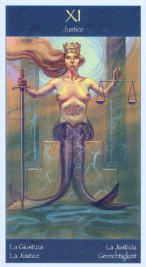 Таро Сирен (Tarot of Mermaids). Галерея, значение карт. Гадание. Justice