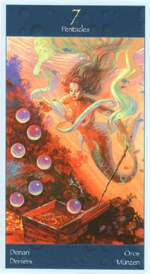 Таро Сирен (Tarot of Mermaids). Галерея, значение карт. Гадание. - Страница 2 SevenOfPentacles